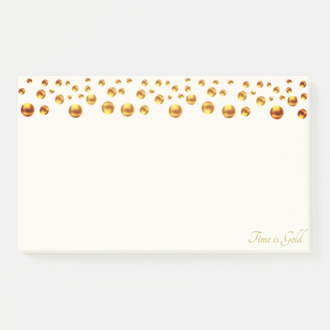 Golden Confetti on Ivory Post-it Notes (Front)