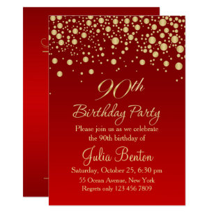 90th birthday invitations zazzle uk