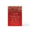 Golden confetti on red 95th Birthday Invitation