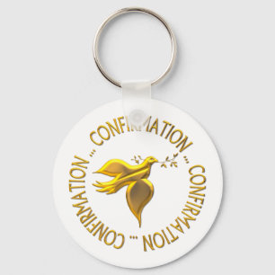 Golden Confirmation and Holy Spirit Key Ring