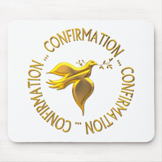 Golden Confirmation and Holy Spirit Mouse Mat (Front)