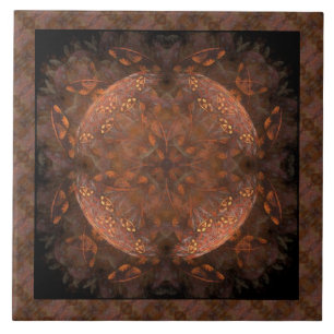 Golden Copper Shimmer Ceramic Tile