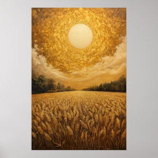 Golden cornfield poster