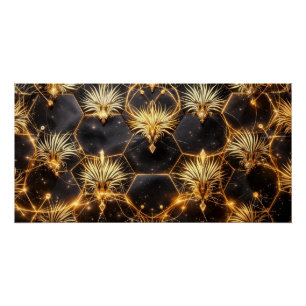 Golden Cosmic Geometry Poster