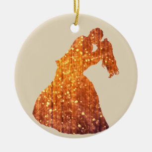 Golden Couple, Kiss, Romance Ornament