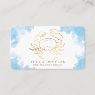 *~* Golden Crab Fine Dining by The Sea Beach Business Card