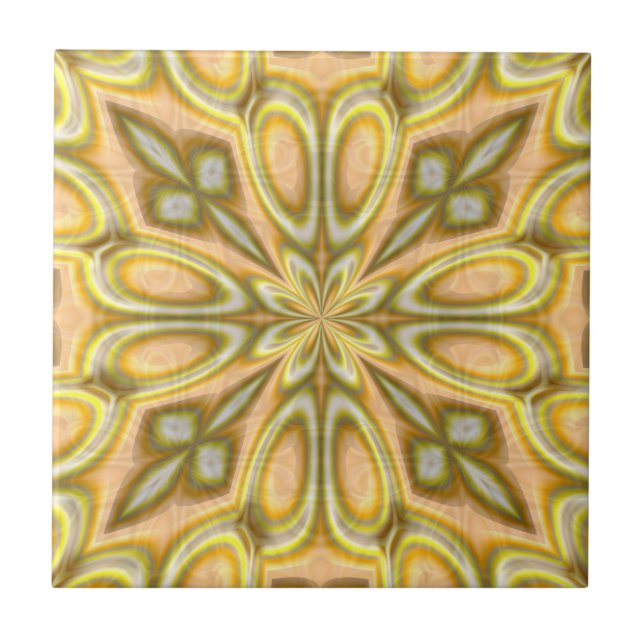 Golden Crazy Daisy Tile (Front)