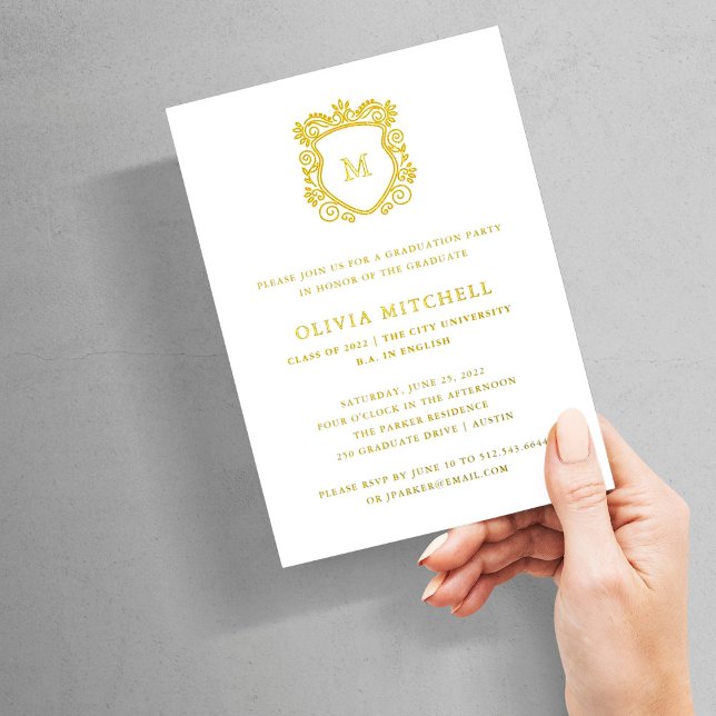 Golden Crest | Elegant Graduation Party (Creator Uploaded)