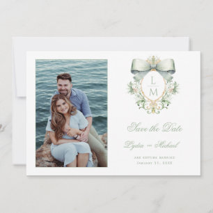 Golden Crest w/ Green Bow Save The Date