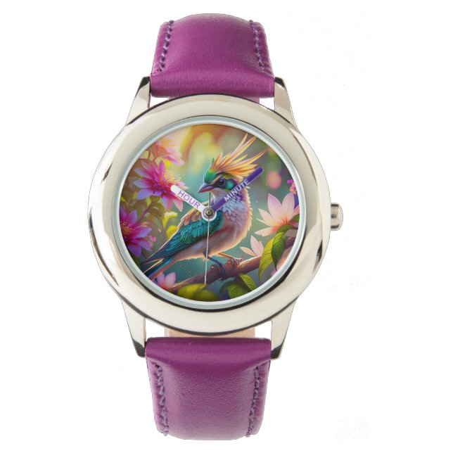 Golden Crested Green Headed Finch Fantasy Bird Watch (Front)