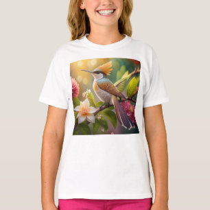 Golden Crested Honeyeater Fantasy Bird T-Shirt