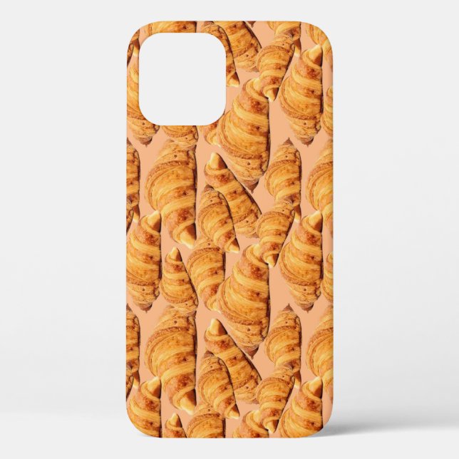 Golden croissant, bakery seamless pattern. Case-Mate iPhone case (Back)