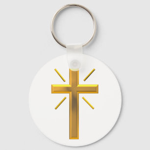 Golden Cross 4 Key Ring