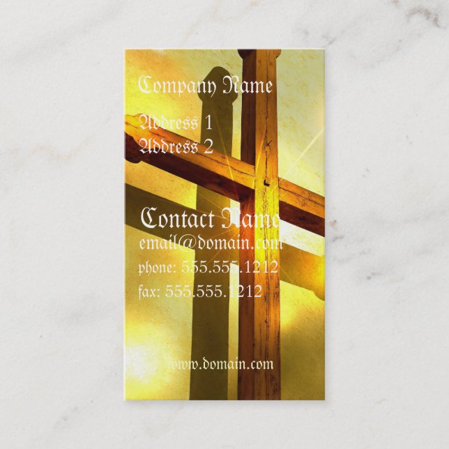 Golden Cross Business Card (Front)