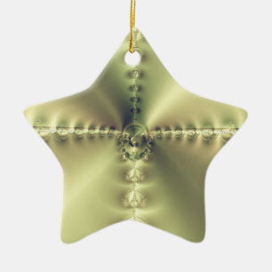 Golden Cross Ceramic Tree Decoration