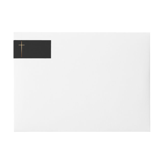 Golden Cross Christian Funeral Wraparound Labels (Front)