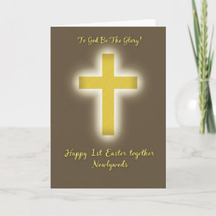 Golden Cross First Easter Card