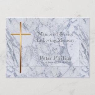 Golden Cross Marble 2 Funeral Announcement