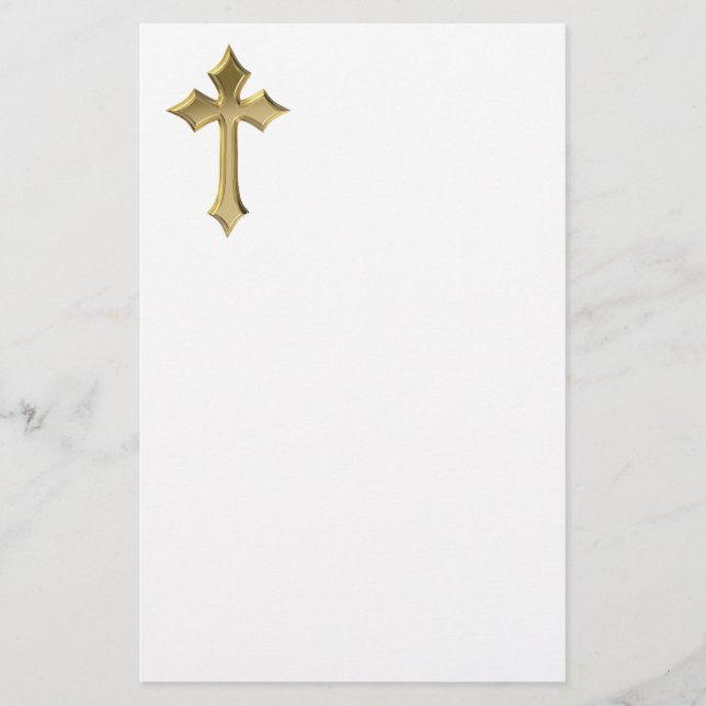 Golden cross stationery (Front)
