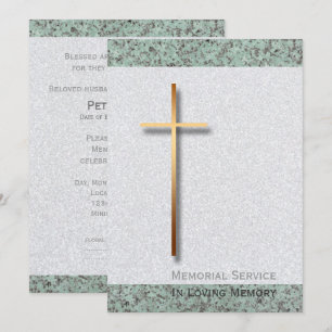 Golden Cross Stone 1 Funeral Announcement