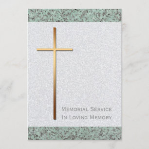 Golden Cross Stone 2 Funeral Announcement