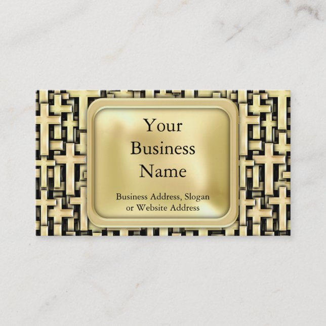 Golden Crosses Business Card (Front)