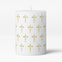 Golden Crosses Candle