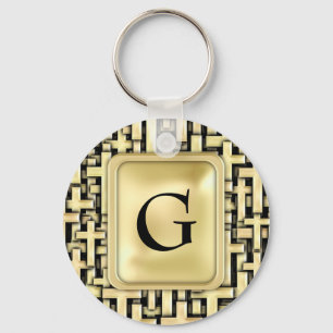 Golden Crosses Key Ring