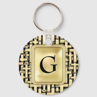 Golden Crosses Key Ring
