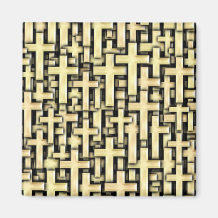 Golden Crosses Magnet