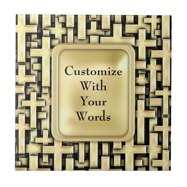 Golden Crosses Tile (Front)