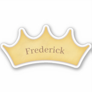 Golden Crown Baby & Kids Personalised Nameplate