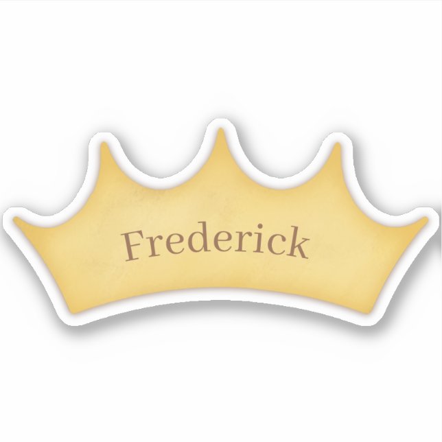 Golden Crown Baby & Kids Personalised Nameplate (Front)