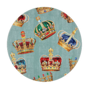 Golden Crown Baroque Fashion Texture Cutting Board