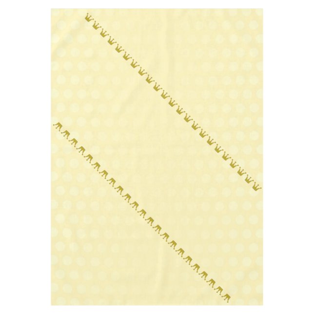 Golden Crown Border + your background & ideas Tablecloth (Front)