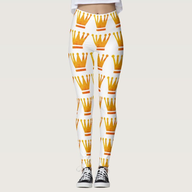 Golden Crown Custom Leggings (Front)