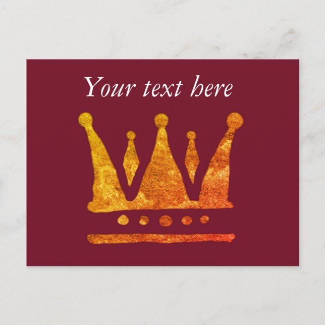 Golden Crown Custom Postcard (Front)