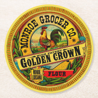 Golden Crown High Patent Flour Round Paper Coaster