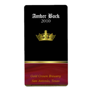 Golden Crown Home Made Beer Labels
