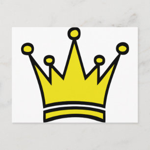 golden crown icon postcard