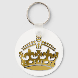 Golden crown key ring