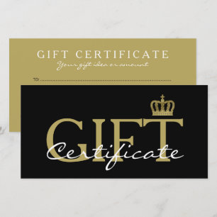 Golden Crown - luxury royal 1 certificate