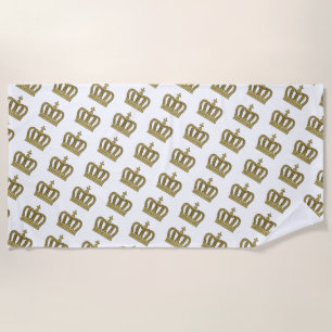 Golden Crown - luxury royal 2 Beach Towel