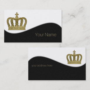 Golden Crown - luxury royal 2 Business Card