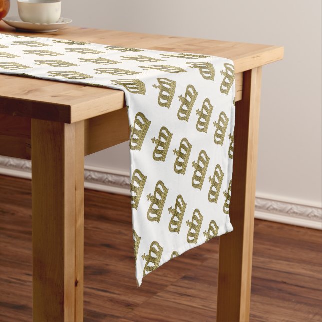 Golden Crown - luxury royal 2 Short Table Runner (In Situ)