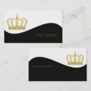 Golden Crown - luxury royal Business Card
