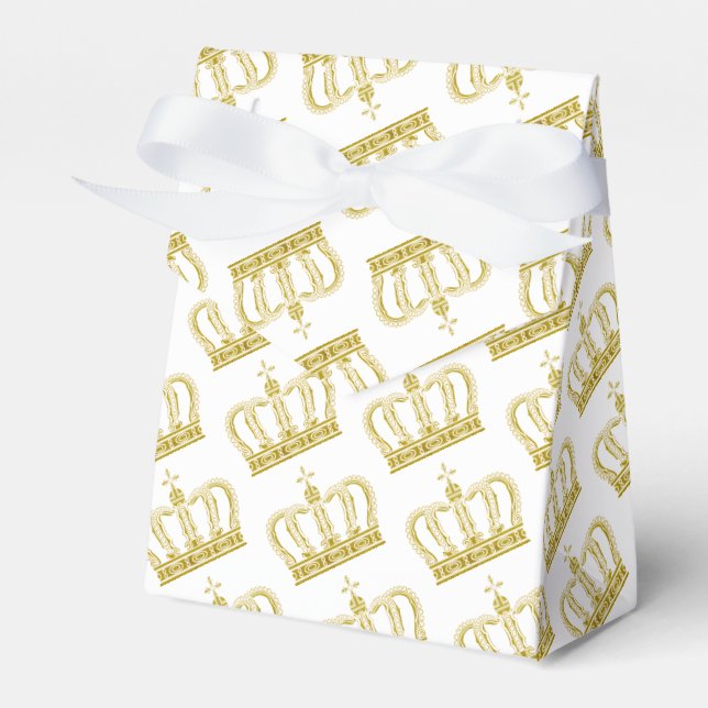 Golden Crown - luxury royal Favour Box (Front Side)