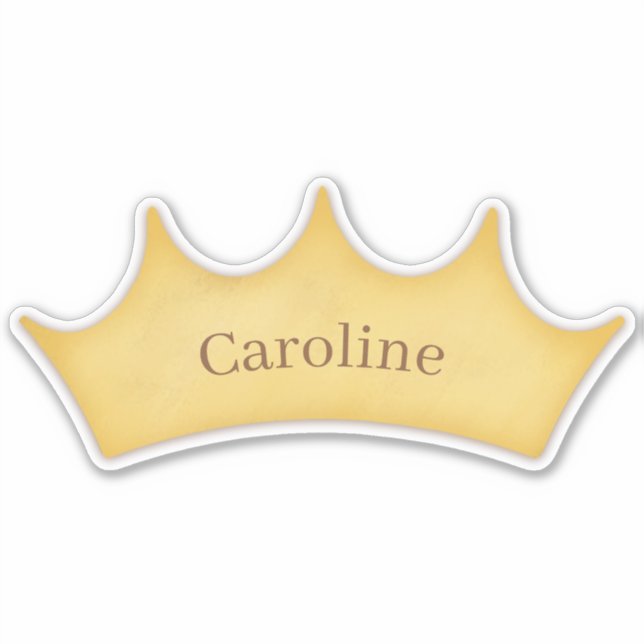 Golden Crown Nursery & Kids Room Personalised Name (Front)