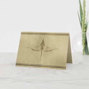Golden Crown Parchment Style Greeting Card