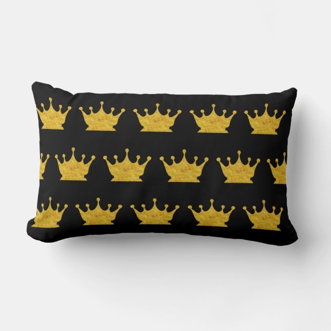 Golden Crown Pattern  Lumbar Cushion (Front)